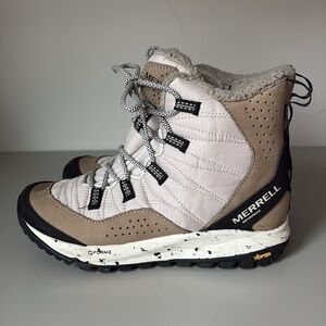 Merrell Women's Antora Faux Shearling Lined Waterproof Sneaker Boots Size 7.5